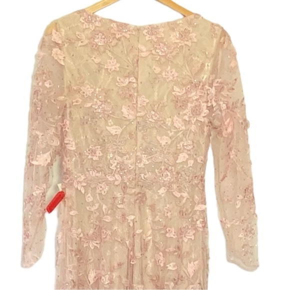 Mac Duggal floral applique illusion gown - Picture 6 of 13